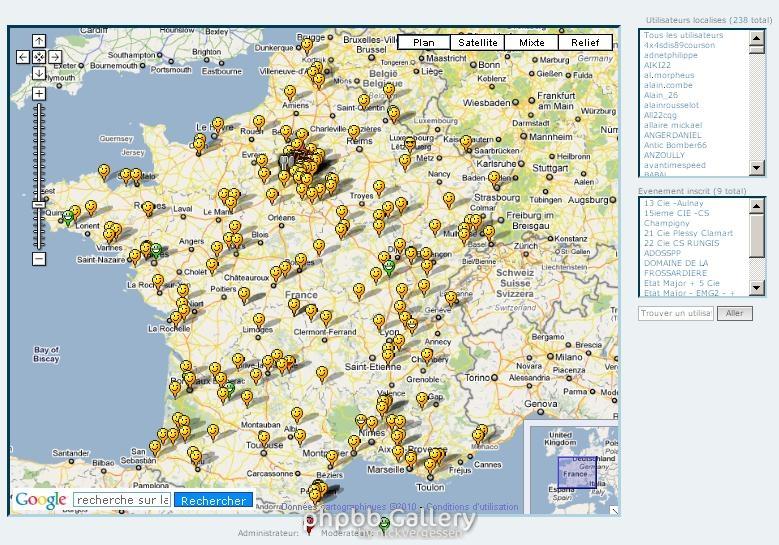 Carte des membres